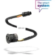 Bosch Charge-on-Bike-Socket Elektromos Kerékpár Akkumulátor Töltőaljzat Csatlakozókábel - Több Méretben