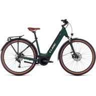 CUBE TOURING HYBRID ONE 625 EASY ENTRY DARKGREEN´N´GREEN 2023 UNISEX ELEKTROMOS TREKKING KERÉKPÁR