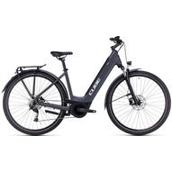 CUBE TOURING HYBRID ONE 625 EASY ENTRY GREY´N´WHITE 2023 UNISEX ELEKTROMOS TREKKING KERÉKPÁR