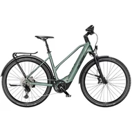 KTM MACINA CROSS 810 LFC TRAPÉZ OXYGEN GREEN MATT (BLACK) NŐI ELEKTROMOS CROSS TREKKING KERÉKPÁR 2025 - 51 CM