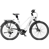 KTM MACINA STYLE 820 TRAPÉZ WHITE (BLACK+RED) 2025 NŐI ELEKTROMOS TREKKING KERÉKPÁR
