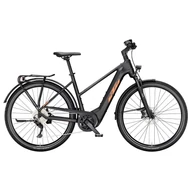 KTM MACINA SPORT CX750 LTD64 BLACK MATT(ORANGE+WHITE) 2024 NŐI ELEKTROMOS TREKKING KERÉKPÁR