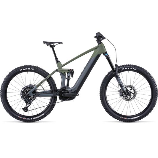 CUBE STEREO HYBRID 160 HPC TM 750 27.5 FLASHGREY´N´OLIVE Férfi Elektromos Összteleszkópos Enduro MTB Kerékpár 2022