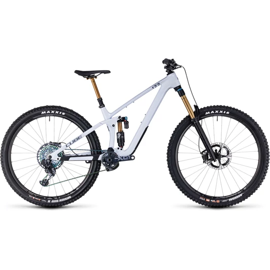 CUBE STEREO ONE77 C:68X SLT 29 FLASHWHITE´N´GREY 2023 FÉRFI ÖSSZTELESZKÓPOS ENDURO MTB KERÉKPÁR