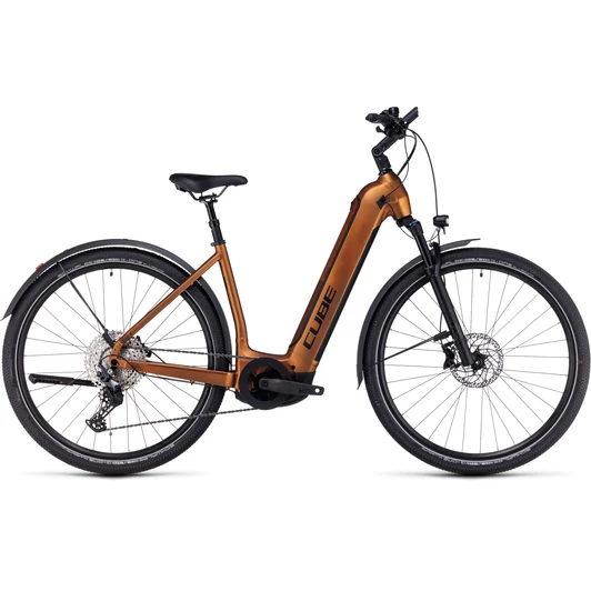 CUBE NURIDE HYBRID EXC 750 ALLROAD EASY ENTRY CARAMEL´N´BLACK UNISEX ELEKTROMOS CROSS TREKKING KERÉKPÁR 2024