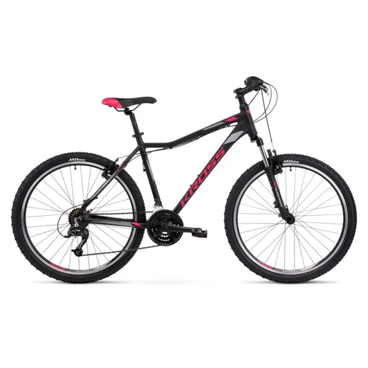 KROSS LEA 1.0 26" BLACK / RASPBERRY / GRAPHITE SR 2022 NŐI MTB KERÉKPÁR