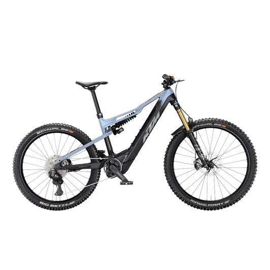 KTM MACINA PROWLER PRESTIGE CX-R Di2  M/43 Összteleszkópos elektromos MTB kerékpár SHARK BLUE+METALLIC BLACK MATT színben