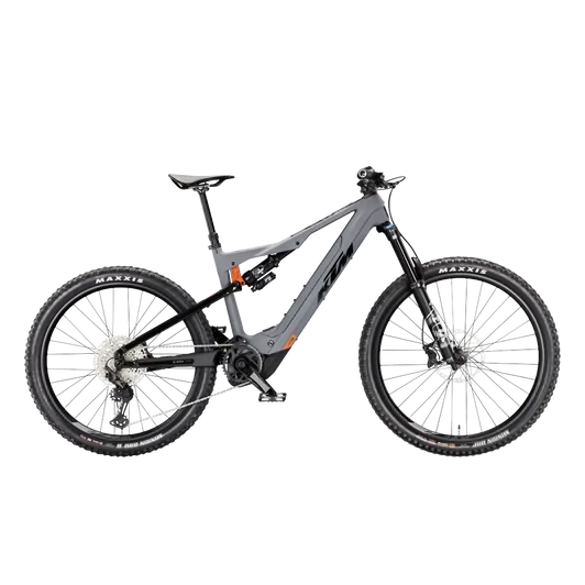 KTM MACINA KAPOHO PRO LTD  L/48 Összteleszkópos elektromos MTB kerékpár GREY MATT+FLAMING BLACK színben