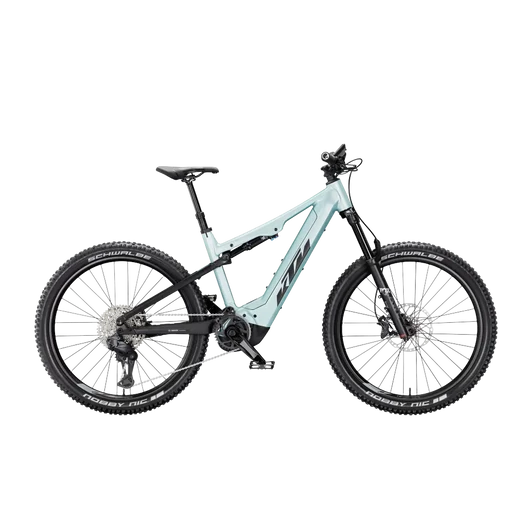 KTM MACINA LYCAN 771 GLORIOUS Di2  M/43 Összteleszkópos elektromos MTB kerékpár PALE MINT+BLACK MATT színben