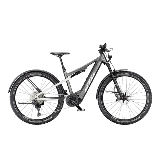 KTM MACINA CHACANA 791 LFC Di2  M/43 Összteleszkópos elektromos MTB kerékpár MACHINE GREY+WHITE MATT színben