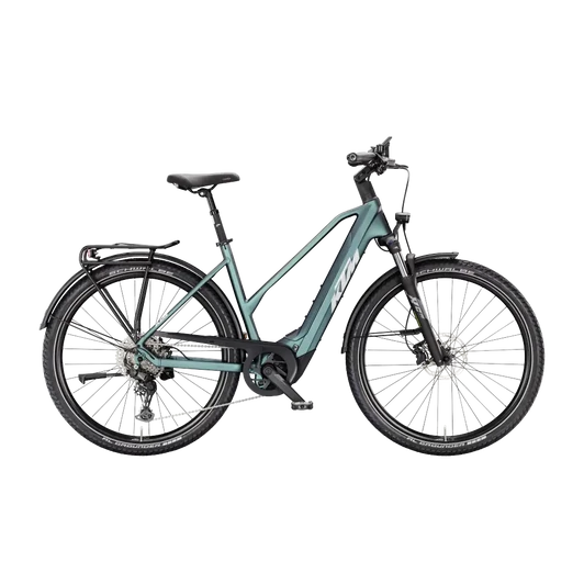 KTM MACINA GRAN 820  D 51 Elektromos trekking- túra kerékpár GREEN PURPLE FLIP MATT színben