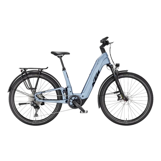 KTM MACINA STYLE FS PRIME Di2  US 46 Elektromos összteleszkópos MTB kerékpár STEEL BLUE MATT színben