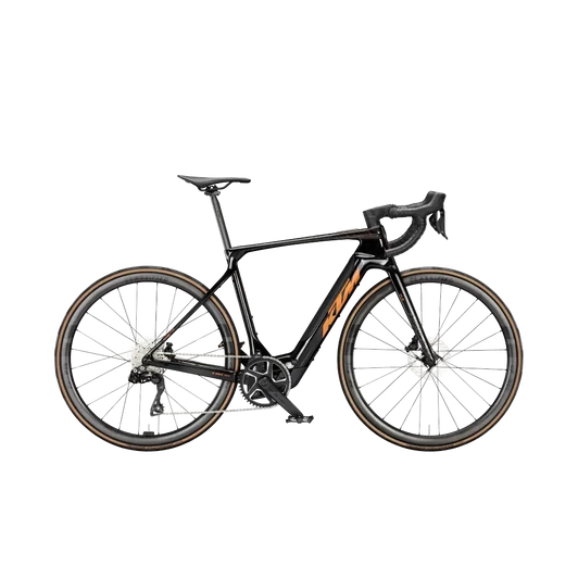 KTM MACINA REVELATOR SX PRIME Di2  M/55 Elektromos országúti kerékpár CARBON+ORANGE FLAKES színben