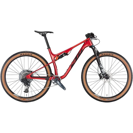 KTM SCARP ELITE AXS CHROME RED (BLACK+FIRE ORANGE) 2023 FÉRFI ÖSSZTELESZKÓPOS MTB KERÉKPÁR