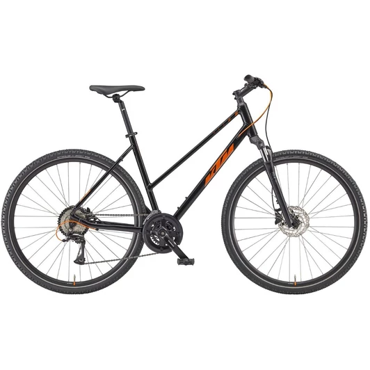 KTM X-LIFE TRACK TRAPÉZ BLACK (ORANGE + SILVER) 2023 NŐI CROSS TREKKING KERÉKPÁR