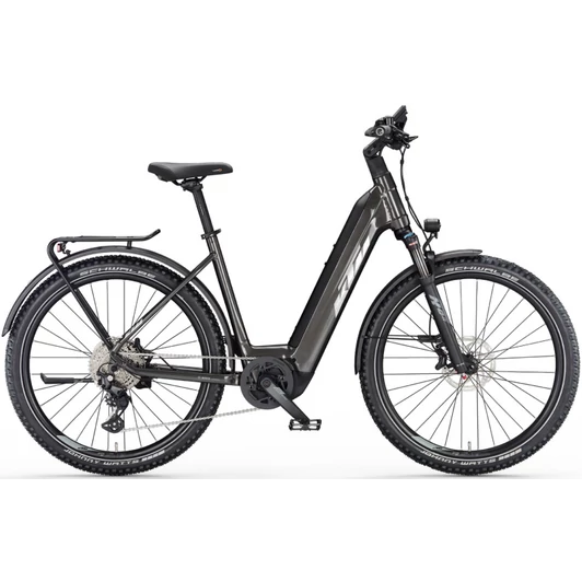 KTM MACINA AERA 772 LFC MACHINE GREY (SILVER+BLACK) EASY ENTRY 2023 UNISEX ELEKTROMOS MTB KERÉKPÁR