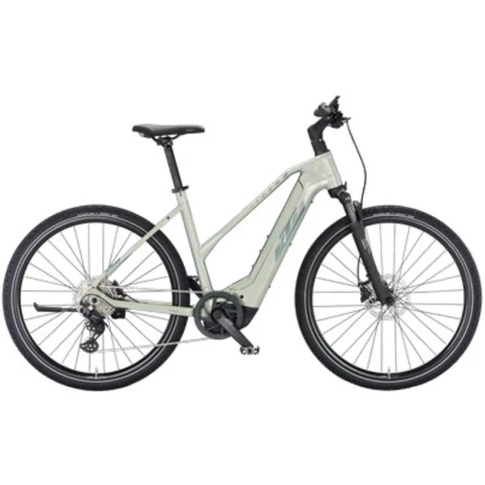 KTM MACINA CROSS 720 TRAPÉZ DEW SILVER (GREY+BLUE) NŐI ELEKTROMOS CROSS TREKKING KERÉKPÁR 2023