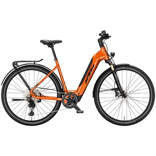 KTM MACINA SPORT SX 10 EASY ENTRY BURNT ORANGE (BLACK) 2025 UNISEX ELEKTROMOS TREKKING KERÉKPÁR