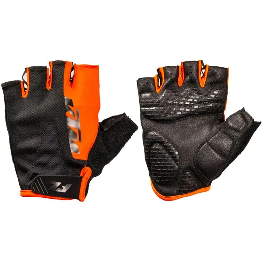 KTM Factory Line Gloves Short BLACK / ORANGE Kerékpáros Kesztyű 2022