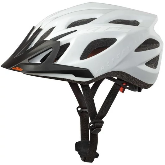 KTM Factory Line Helmet WHITE MATT / SHINY Kerékpáros Bukósisak