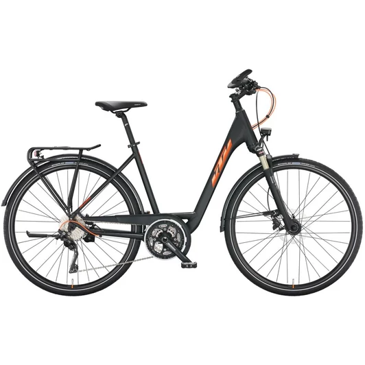 KTM LIFE 1964 EASY ENTRY BLACK MATT (CHROME ORANGE) 2022 UNISEX TREKKING KERÉKPÁR