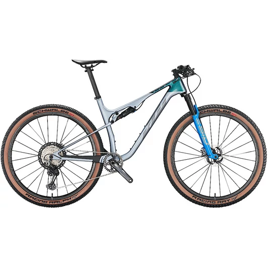 KTM SCARP PRIME AZZURRO SILVER (GREENPURPLE-FLIP+GREY) FÉRFI ÖSSZTELESZKÓPOS MTB KERÉKPÁR 2022