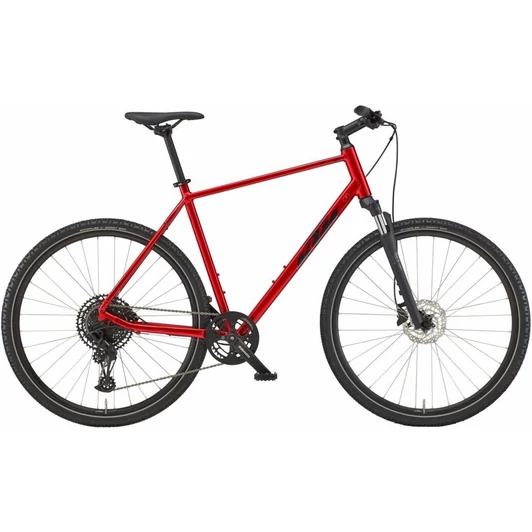 KTM X-LIFE CROSS CHROME RED (BLACK + SILVER) FÉRFI CROSS TREKKING KERÉKPÁR 2022