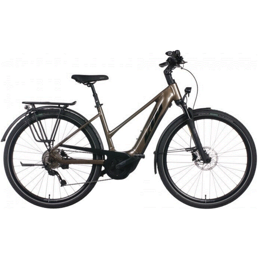 KTM MACINA TOUR P510 TRAPÉZ OAK (BLACK+ORANGE) NŐI ELEKTROMOS TREKKING KERÉKPÁR 2022