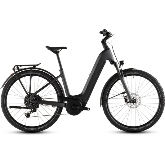 Cube Nuride Hybrid Performance 600 - Elektromos cross trekking kerékpár - slapgrey´n´black színben - Easy Entry 50 cm - 2026