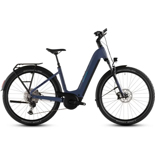Cube Nuride Hybrid EXC 800 - Elektromos cross trekking kerékpár - jeansblue´n´blue színben - Easy Entry 46 cm - 2026