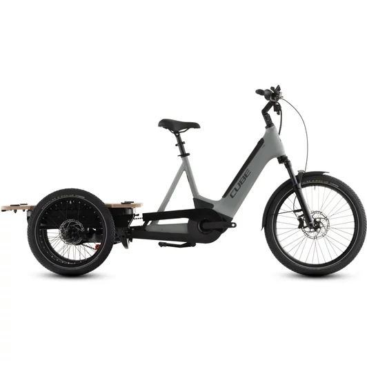 Cube Trike Flatbed Hybrid 750 - Elektromos cargo kerékpár - swampgrey´n´reflex színben - 24"/20" - 2026